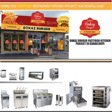 Shinelong professionnel adaptent la machine chaude de Fastfood de vente